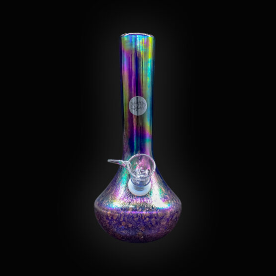 A glass pipe is shown in the dark.
